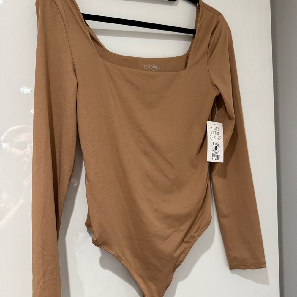 Urban Planet Camel Long Sleeve Bodysuit